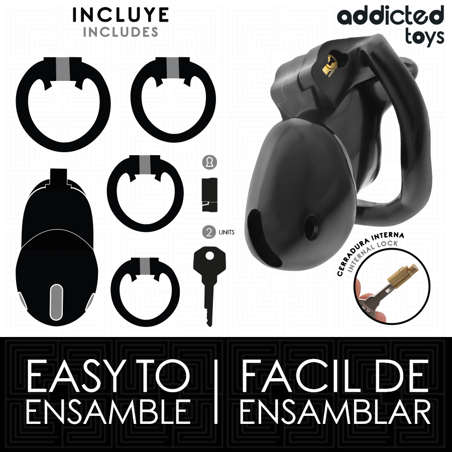Addicted Toys Locked - Mindnight Cel Penis Kooi Maat S - afbeelding 4