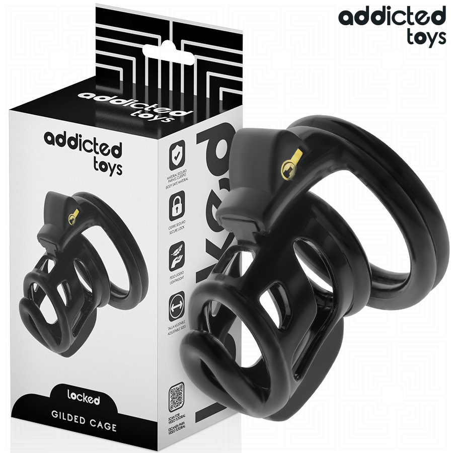 Addicted Toys Locked - Gilden Cage Penis Cage 8,5 cm