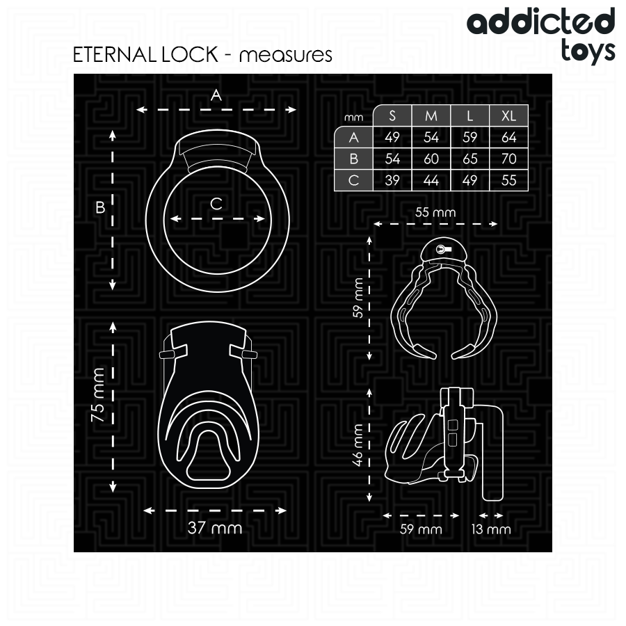 Addicted Toys Locked - Eternal Lock Penis Kooi 9 cm - afbeelding 5