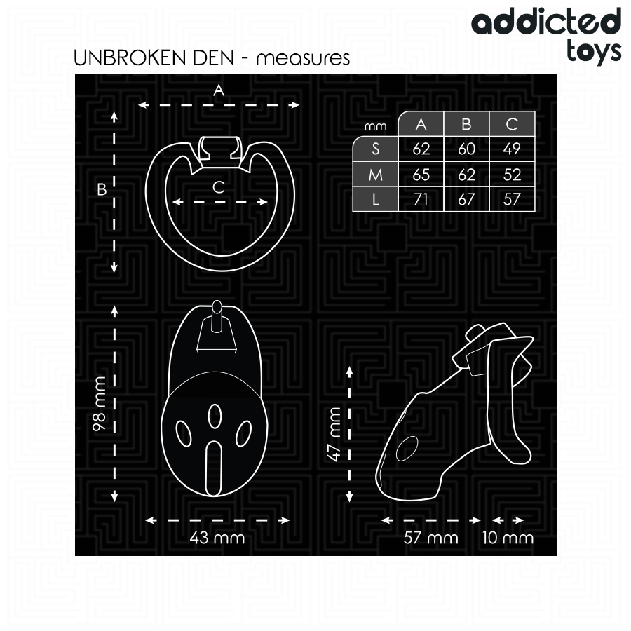 Addicted Toys Locked - Onbroken Den Penis Kooi 9.8 cm - afbeelding 5