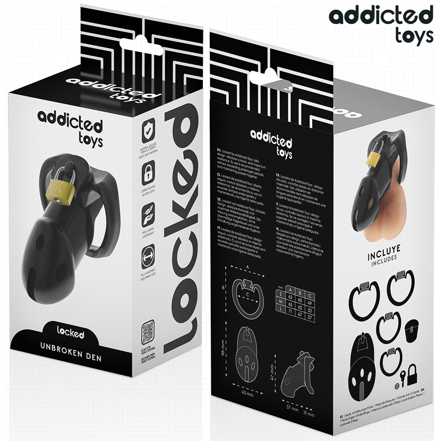 Addicted Toys Locked - Onbroken Den Penis Kooi 9.8 cm - afbeelding 6