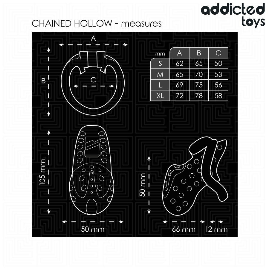 Addicted Toys Locked - Ketting Holle Penis Kooi 10,5 cm - afbeelding 5