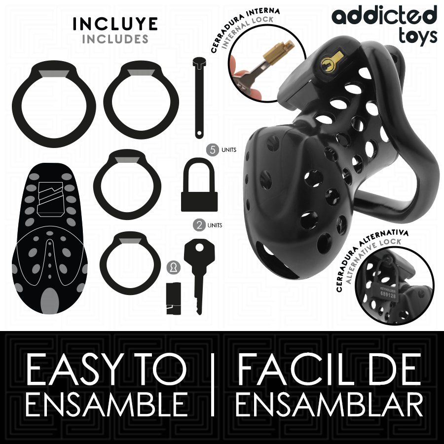 Addicted Toys Locked - Ketting Holle Penis Kooi 10,5 cm - afbeelding 4