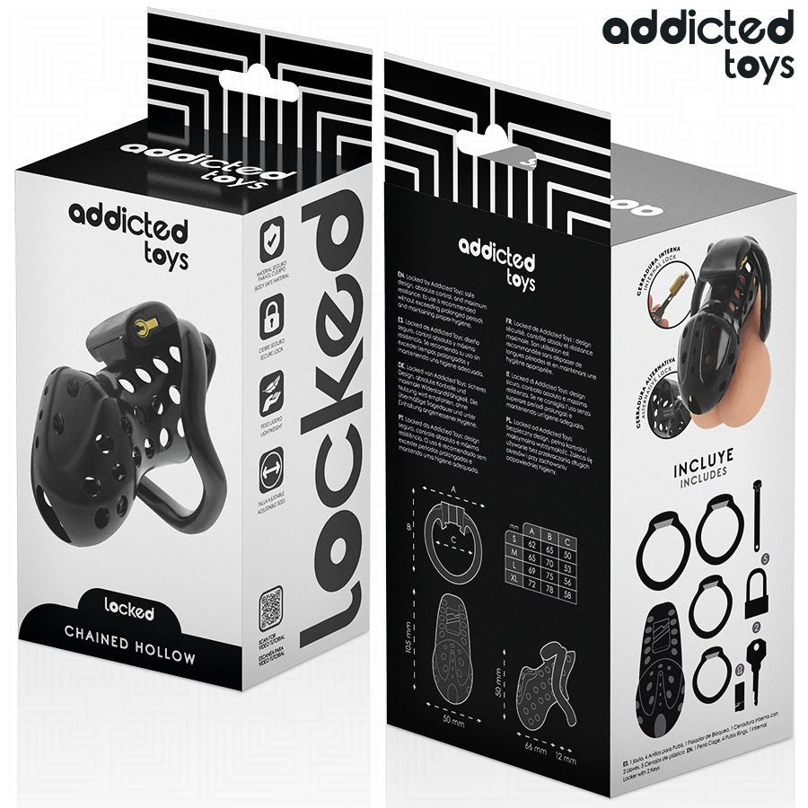 Addicted Toys Locked - Ketting Holle Penis Kooi 10,5 cm - afbeelding 6