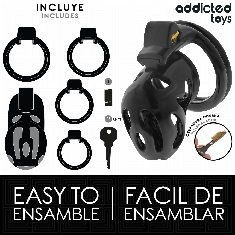 Addicted Toys Locked - Verzegelde Crypt Penis Kooi 8 cm - afbeelding 4