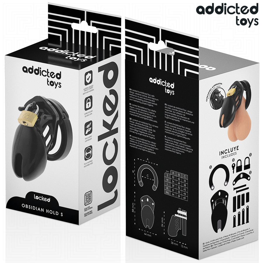 Addicted Toys Locked - Obsidian Hold Penis Kooi Maat S - afbeelding 6