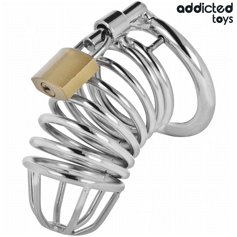 Addicted Toys Locked - Ijzeren Cel Metalen Penis Kooi 4 cm Maat S - afbeelding 2