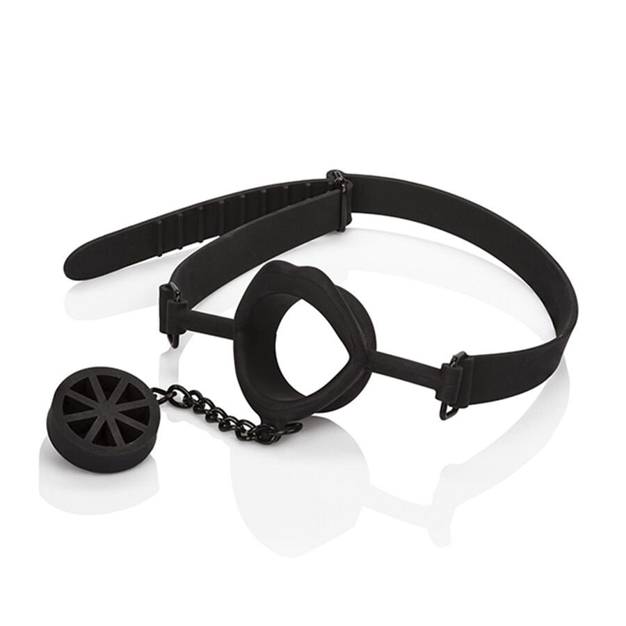 Calexotics - Scandal Gag Met Zwarte Siliconen Plug