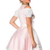 Dirndl jurk wit/groen pastel
