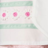 Dirndl jurk wit/groen pastel