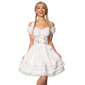Dirndl jurk wit/groen pastel