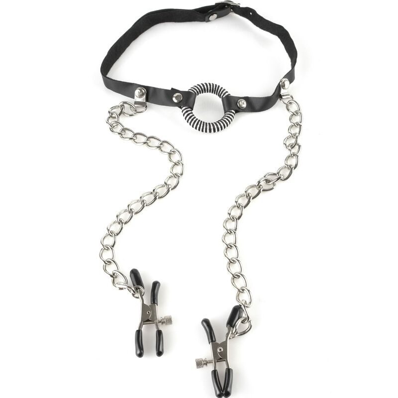 Fetish Fantasy Serie - Gag Met Tepelklemmen - afbeelding 3