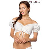 Dirndl blouse pofmouw wit