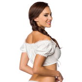 Dirndl blouse pofmouw wit