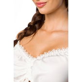 Dirndl blouse pofmouw wit