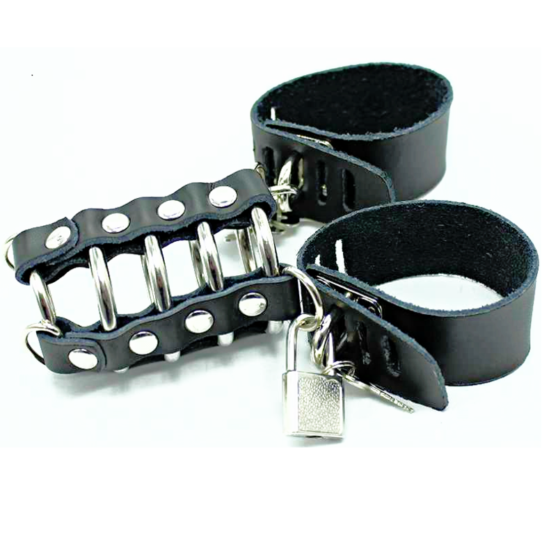Ohmama Fetish - Peniskooi Met Metalen Ringen En Lederen Banden - afbeelding 2