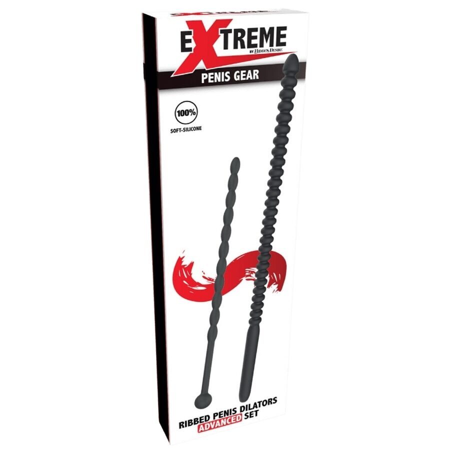 Hidden Desire - Extreme Advanced Urethra Dilatatoren Met Ribbels 2 Stuks - afbeelding 5
