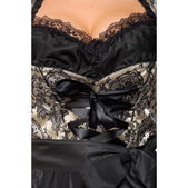 Feestelijke brokaat dirndl zwart