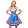 Traditionele Karodirndl blauw/ roze geruit