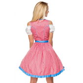 Traditionele Karodirndl blauw/ roze geruit