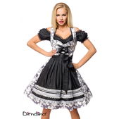 Dirndl jurk zwart/wit