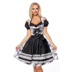Dirndl jurk zwart/wit