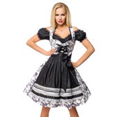 Dirndl jurk zwart/wit