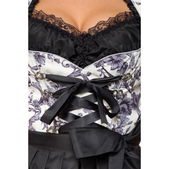 Dirndl jurk zwart/wit