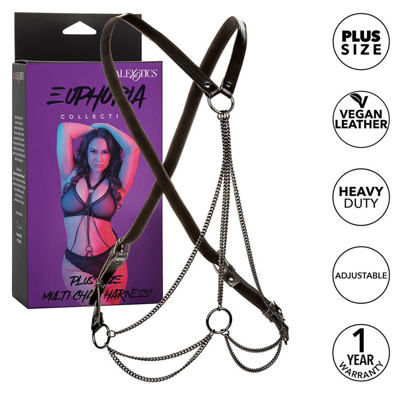 Calexotics - Euphoria Premium Multi-Chain Harnas Plus Maat - afbeelding 2