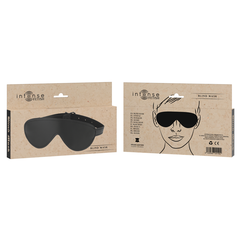 Intense - Fetish Vegan Lederen Masker - afbeelding 5