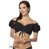 Dirndl blouse kort pofmouw zwart Dirndl blouse kort pofmouw zwart