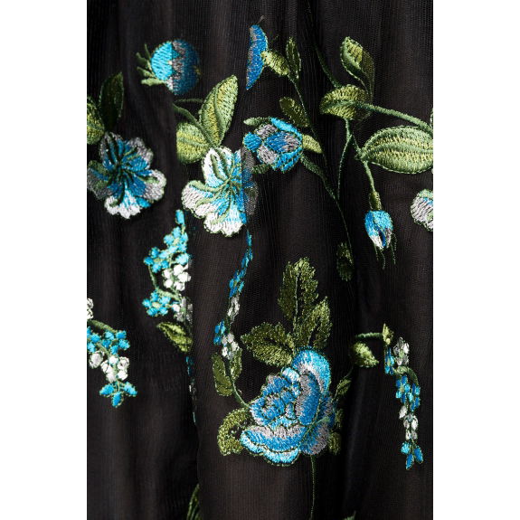 Dirndl zwart/groen inclusief kanten blouse