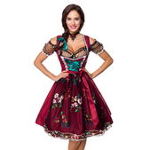 Dirndl bordeaux inclusief kanten blouse