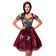 Dirndl bordeaux inclusief kanten blouse
