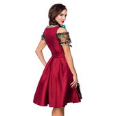 Dirndl bordeaux inclusief kanten blouse
