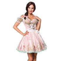 Mini dirndl inclusief kanten blouse roze