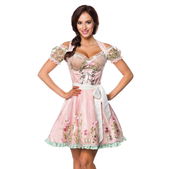 Mini dirndl inclusief kanten blouse roze