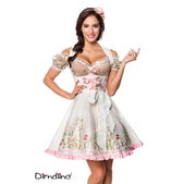 Mini brokaat dirndl inclusief kanten blouse
