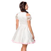 Mini brokaat dirndl inclusief kanten blouse