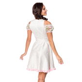 Mini brokaat dirndl inclusief kanten blouse