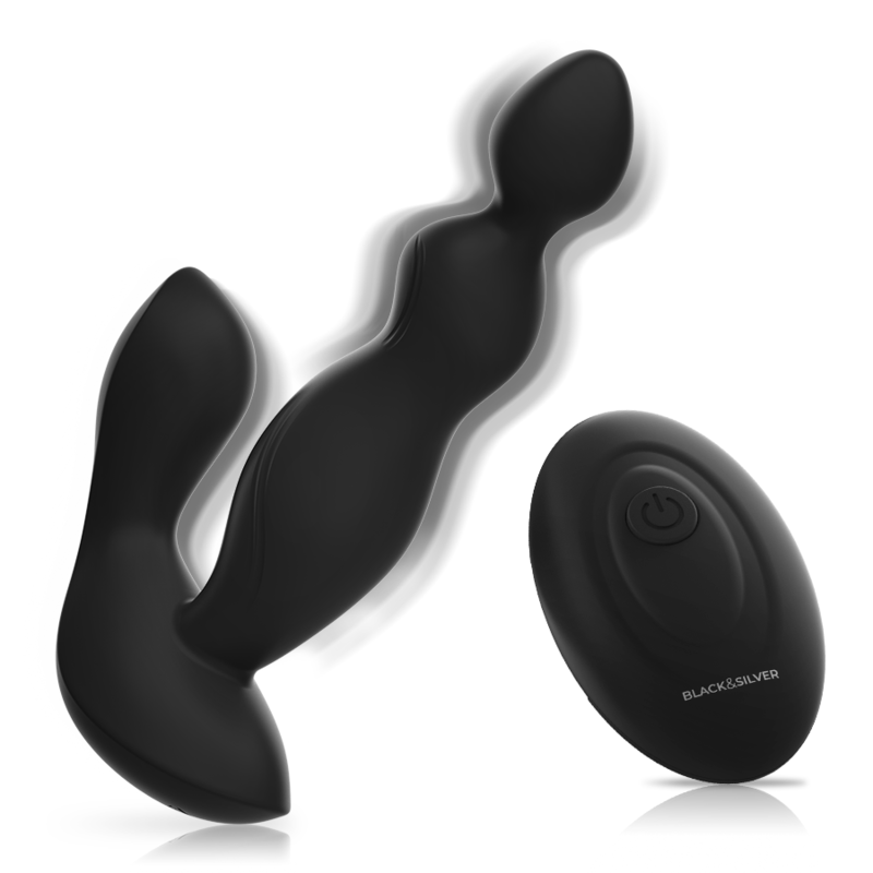 Black&silver - Cora Prostaat Plug Siliconen Afstandsbediening