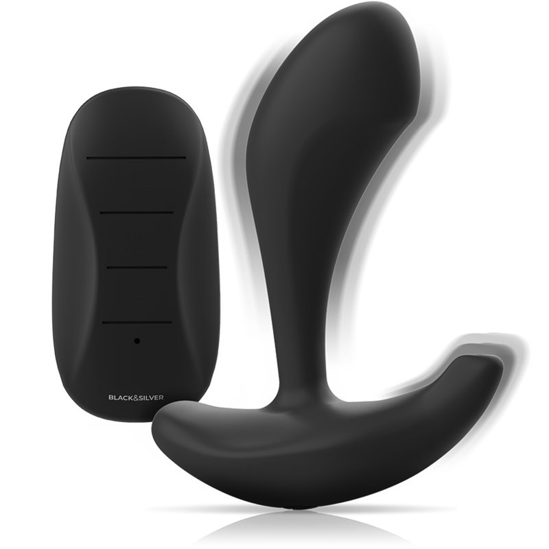 Black&silver - Dwayne Siliconen Anaal Plug Afstandsbediening