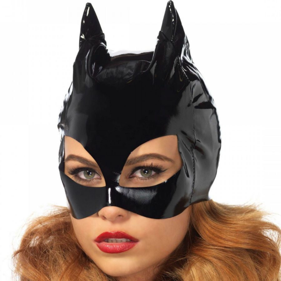Leg Avenue - Catwoman Masker Zwart Vinyl