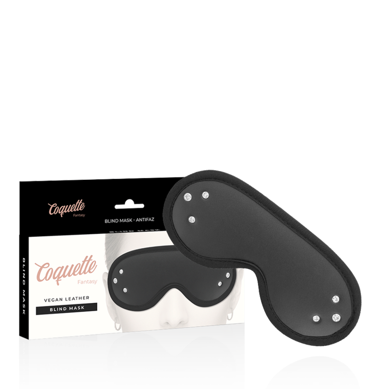 Coquette Chic Desire - Fantasy Vegan Lederen Oogmasker Met Neopreen Voering