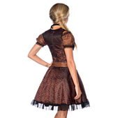 Premium dirndl met blouse bruin/zwart