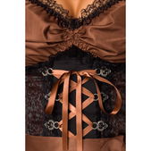 Premium dirndl met blouse bruin/zwart