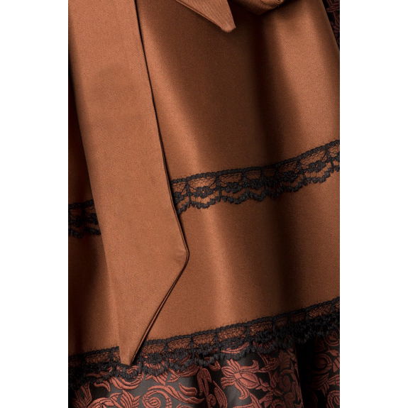 Premium dirndl met blouse bruin/zwart