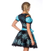 Premium dirndl met blouse blauw/zwart