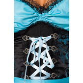 Premium dirndl met blouse blauw/zwart