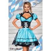 Premium dirndl met blouse blauw/zwart